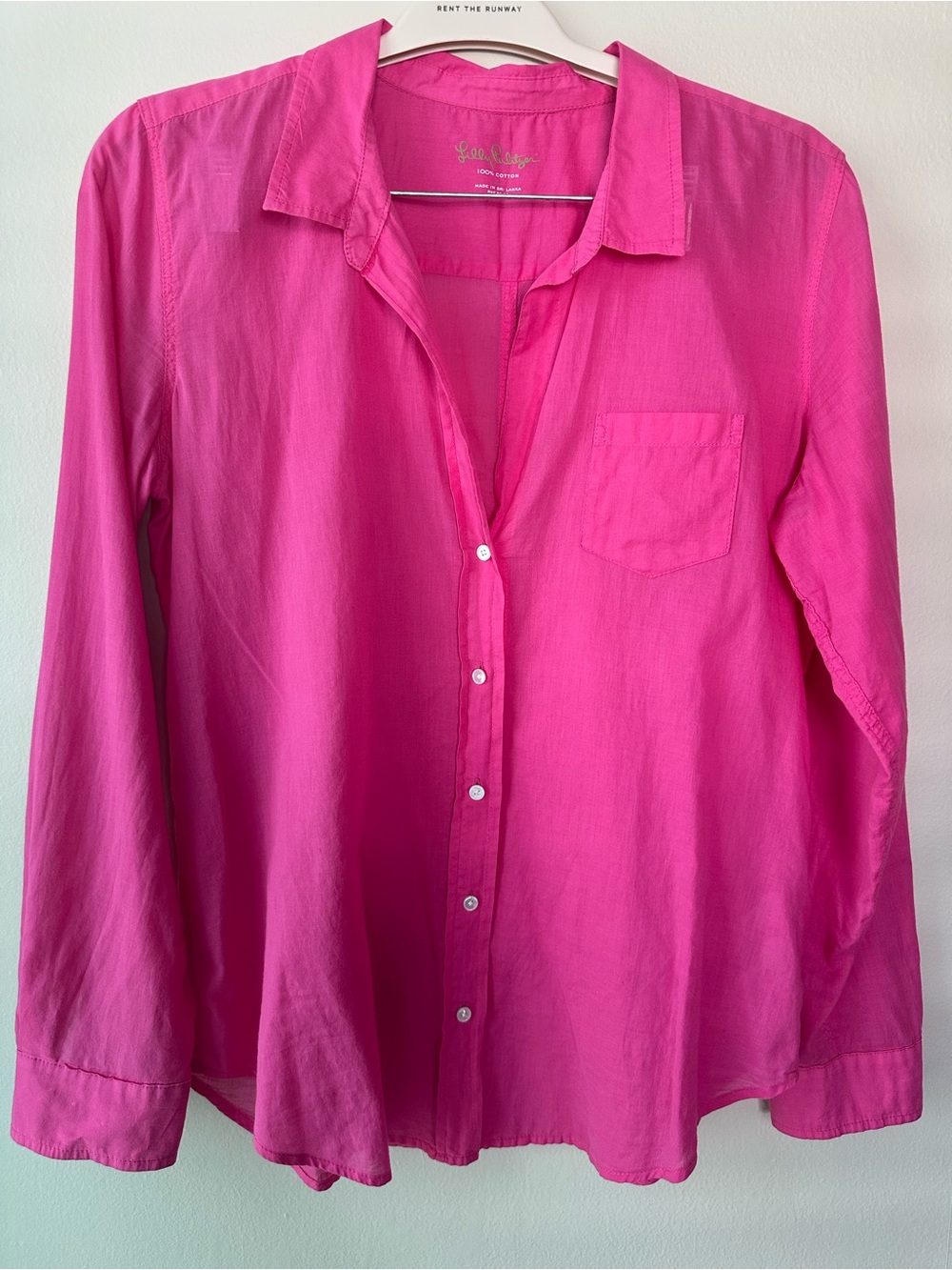 Bright Pink Button-Up Shirt